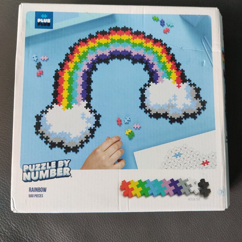 Plus Plus Puzzle by Number Rainbow